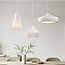 Kaze 3-light pendant light - white stone effect