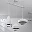 Kaze 3-light pendant light - white stone effect