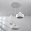 Mizu 3-light pendant light - white stone effect