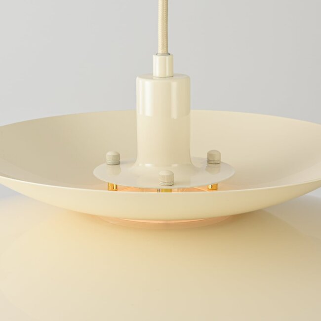 Pendant lamp Alvra in glossy beige
