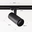 Modern 3-metre single-phase track lighting system with Jazz spotlights - ceiling lights