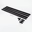 Modern 3-metre single-phase track lighting system with Jazz spotlights - ceiling lights