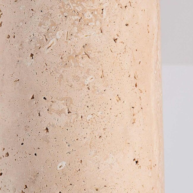 ceiling light Amara - travertine (natural stone) and wood