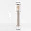 Outdoor floor lamp Penn with clear glass in beige
