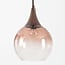 6-light pendant lamp Loic with ombre glass in brown