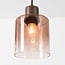 4-light pendant lamp Palaio with ombre glass in brown