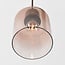 6-light pendant lamp Palaio with ombre glass in brown