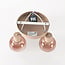 Adjustable ceiling lamp Terra 3-light with ombre glass in beige