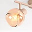 Ceiling lamp Phiene with 2 rotatable amber glass shades in beige