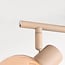 Ceiling lamp Phiene with 2 rotatable amber glass shades in beige