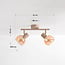 Ceiling lamp Phiene with 2 rotatable amber glass shades in beige