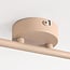 Ceiling lamp Phiene with 2 rotatable amber glass shades in beige