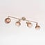 4-light adjustable ceiling lamp Dari with ombre glass in beige