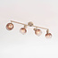 4-light adjustable ceiling light Dari with ombre glass - beige