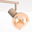 4-light adjustable ceiling lamp Dari with amber glass in beige