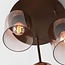 Ceiling light Lire 3-light with ombre glass - brown