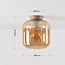Ceiling lamp Soli in beige with amber glass