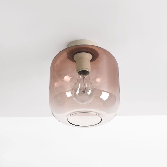 Ceiling lamp Soli in beige with ombre glass