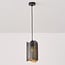 pendant light Tablon - black with wavy slatted design
