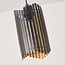 pendant light Tablon - black with wavy slatted design