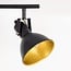 3-light designer ceiling spotlight Alexis in black and gold