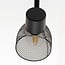 Modern 2-light ceiling lamp Meshki in black with mesh finish
