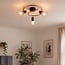 Industrial 3-light ceiling spotlight Oregon, copper with matte-black