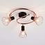 Industrial 3-light ceiling spotlight Oregon, copper with matte-black