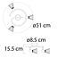Industrial 3-light ceiling spotlight Oregon, copper with matte-black