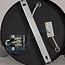 Matt black ceiling spotlight with smoked grey glass, 3 spotlights - Jersey