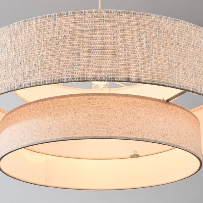 Pendant light Tina with layered fabric shade