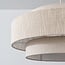 Pendant light Tina with layered fabric shade
