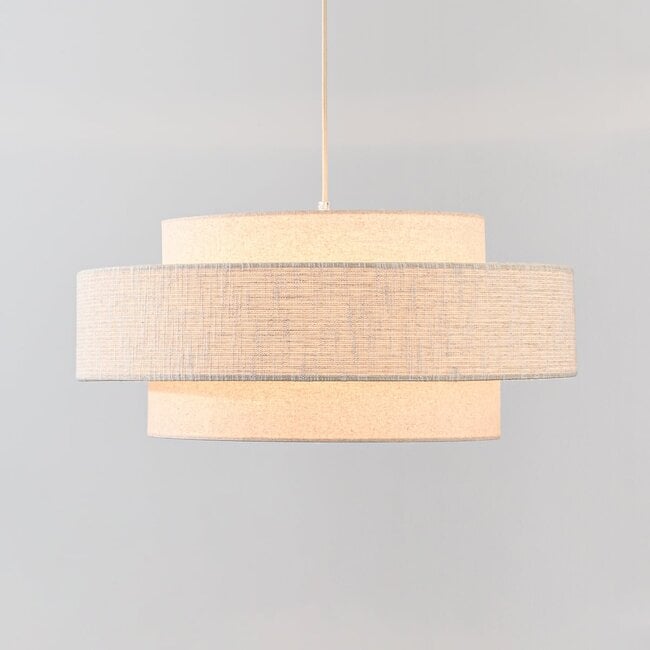 Pendant light Tina with layered fabric shade