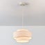 Tonio pendant light with layered fabric shade