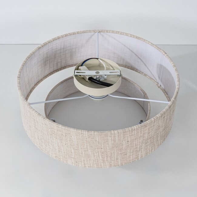 Ceiling light Tango with layered fabric shade