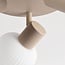 Ceiling lamp Natasja with 3 adjustable ribbed opal-white glass globes in sand beige