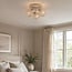 Ceiling lamp Kelly with 3 adjustable metal shades in sand beige