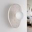 Wall lamp Lucio - travertine (natural stone) with glass globe