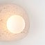 Wall lamp Lucio - travertine (natural stone) with glass globe