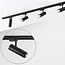 1.5 metre 1-phase track system set with Jazz spotlights, black
