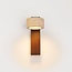 Adjustable wall lamp Flawe with integrated LED and travertine (natural stone) and wood