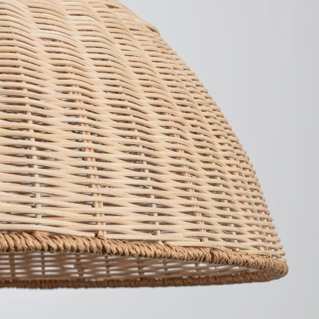 Pendant light Norinda with woven rattan - natural