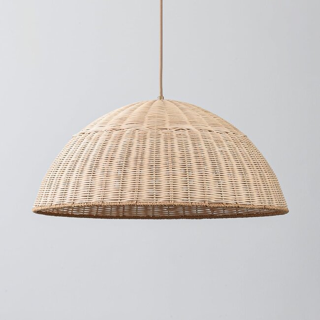 Pendant light Norinda with woven rattan - natural