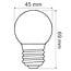 Festoon light set with 1W LED bulbs with opal-white covers