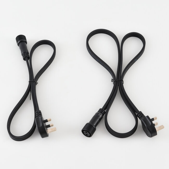 Festoon light set with 1W LED bulbs with opal-white covers