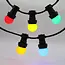 Complete festoon light set with LED bulbs in 5 colours