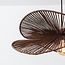 Janah pendant light with hand-woven paper shades – brown