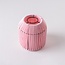Roze prikkabel kap met rotanlook
