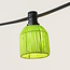 Groene prikkabel kap in rotanlook
