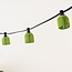 Groene prikkabel kap in rotanlook